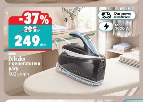 Żelazko z generatorem pary Mpm promocja w Biedronka Home