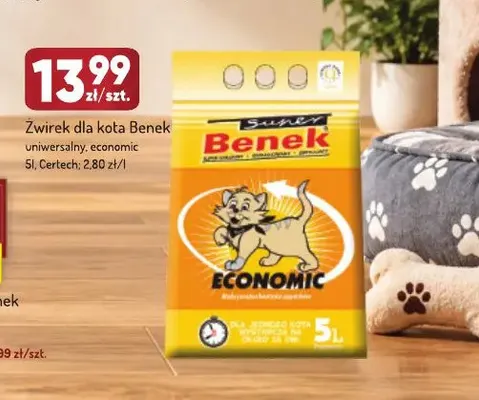 Żwirek dla kota uniwersalny economic Benek promocja w Avita