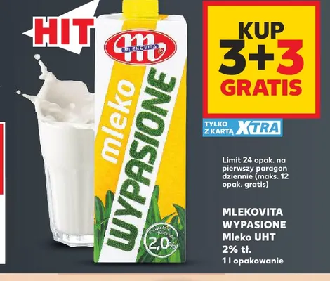 Mleko UHT Mlekovita 2% promocja w Kaufland