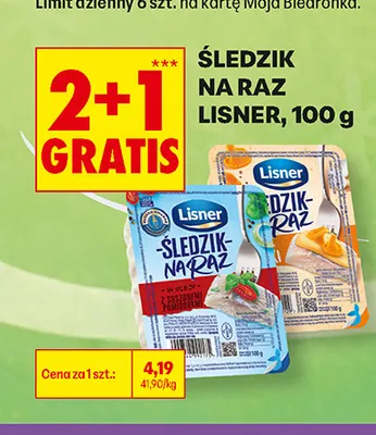 Śledzik na raz Lisner w oleju z suszonymi pomidorami promocja w Biedronka