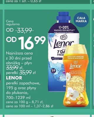 Perełki zapachowe Lenor promocja w Super-Pharm
