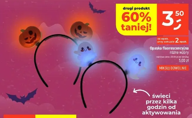 Opaska fluorescencyjna promocja w Dealz