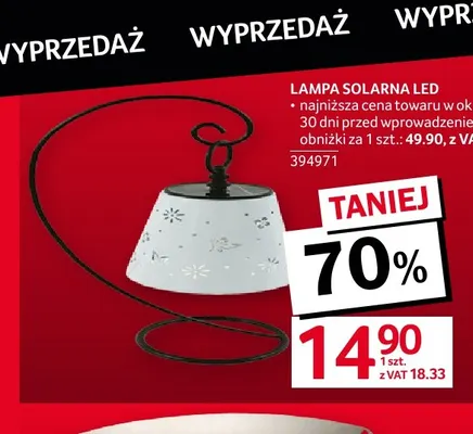 Lampa solarna LED promocja w Selgros
