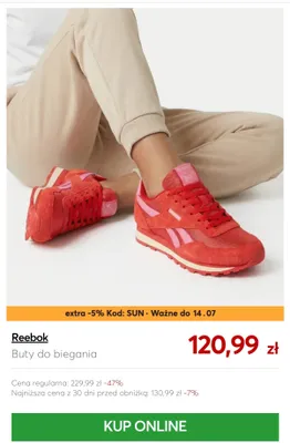 Buty do biegania Reebok promocja w eobuwie.pl