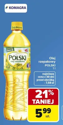 Olej rzepakowy Polski promocja w Carrefour