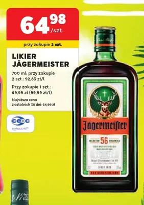 Likier Jägermeister promocja w Stokrotka