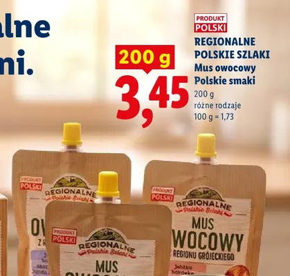 Mus owocowy z Regionu Grójeckiego jabłko borówka Regionalne Polskie Szlaki promocja w Lidl