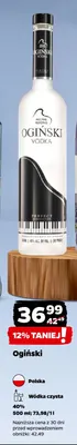 Wódka Ogiński promocja w Netto
