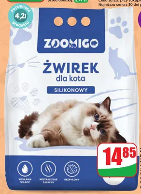 Żwirek dla kota silikonowy Zoomigo promocja w Dino
