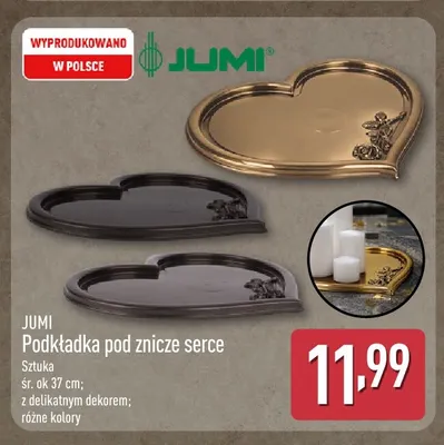 Podkładka pod znicze serce Jumi promocja w Aldi