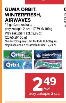 Guma do żucia Winterfresh Original promocja w Stokrotka