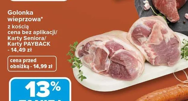 Golonka wieprzowa z kością promocja w Carrefour Market