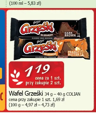 Wafel Grześki Dark Brown promocja w CEZAR Delikatesy