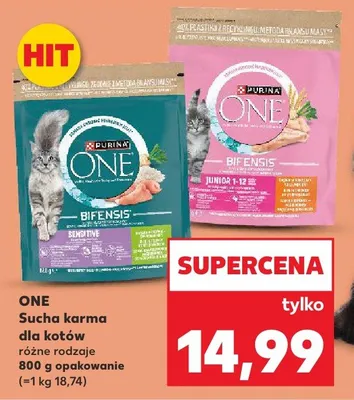 Sucha karma dla kotów ONE Bifensis Sensitive promocja w Kaufland