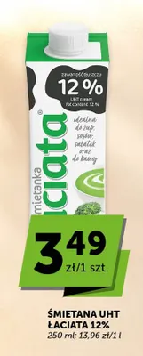Śmietana UHT Łaciata 12% promocja w ABC