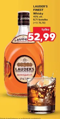 Whisky Lauder's Finest 40% alk. promocja w Kaufland