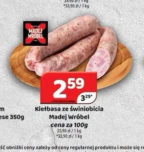 Kiełbasa ze świniobicia Madej Wróbel promocja w Delfin