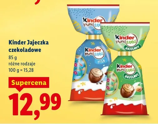 Jajeczka czekoladowe różne rodzaje promocja w Lidl