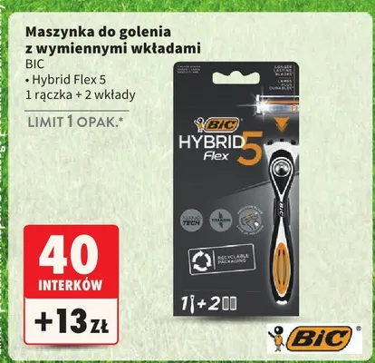 Maszynka do golenia z wymiennymi wkładami Hybrid Flex 5 promocja w Intermarche
