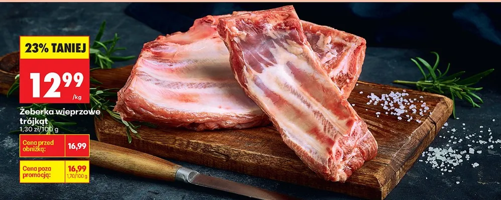 Żeberka wieprzowa trójkąt promocja w Biedronka