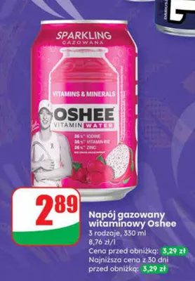 Napój gazowany witaminowy Oshee promocja w Dino
