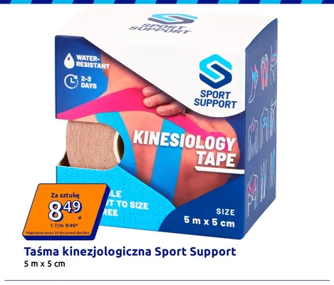 Taśma kinezjologiczna Sport Support 5mx5 cm promocja w Action