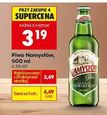 Piwo Namysłów promocja w Biedronka