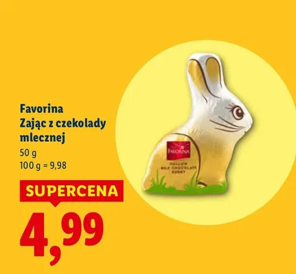 Zając z czekolady mlecznej promocja w Lidl