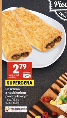 Pasztecik z nadzieniem pieczarkowym Vandemoortele promocja w Delikatesy Centrum