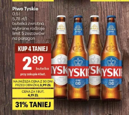 Piwo Tyskie Gronie promocja w Delikatesy Centrum