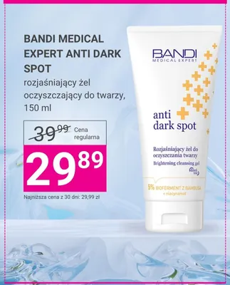 Żel oczyszczający do twarzy rozjaśniający Bandi Medical Expert Anti Dark Spot promocja w Hebe