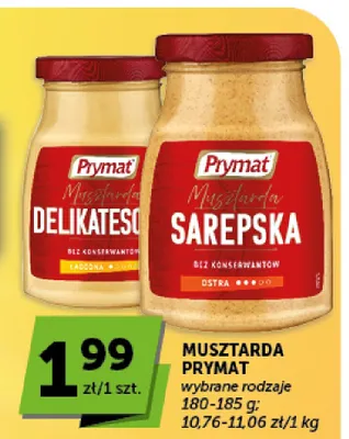 Musztarda Delikatesowa Prymat promocja w Euro Sklep