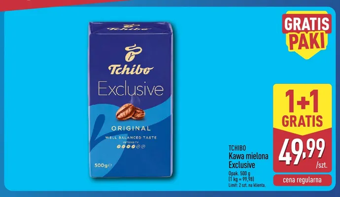 Kawa mielona Exclusive Tchibo promocja w Aldi