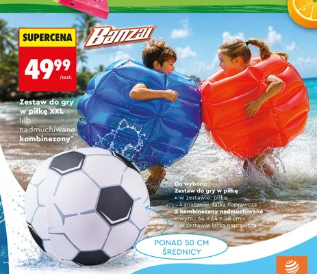 Zestaw do gry w piłkę XXL Banzai promocja w Biedronka