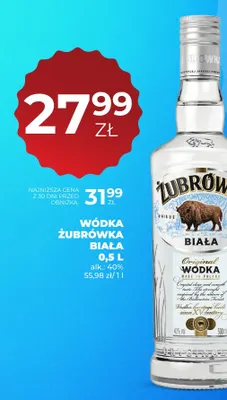 Wódka Żubrówka Biała promocja w Duży Ben