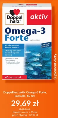 Suplement diety Doppelherz aktiv Omega-3 Forte promocja w DOZ.PL