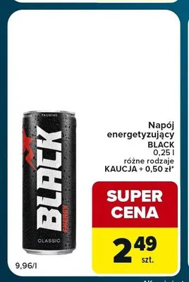 Napój energetyzujący Black Classic promocja w Globi