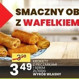 Krokiety z pieczarkami i serem Wyrób Własny promocja w Wafelek