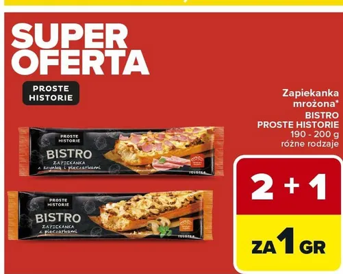 Zapiekanka mrożona Bistro różne rodzaje 190-200g promocja w Carrefour Market