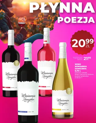 Wino czerwone Winiarnia Zamojska wiśnia półsłodkie promocja w Duży Ben