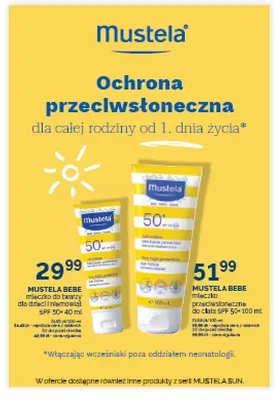 Mleczko do twarzy dla dzieci i niemowląt Mustela Bebe SPF 50+ promocja w Ziko Dermo