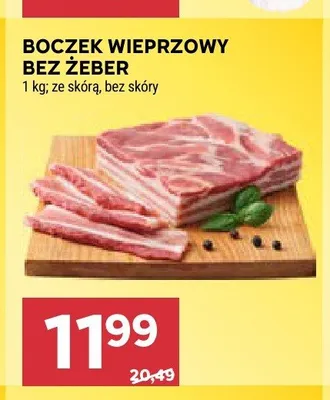 Boczek wieprzowy bez żeber bez skóry promocja w Stokrotka