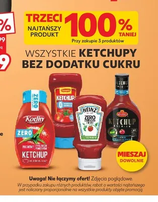 Ketchup HEINZ bez dodatku cukru promocja w Kaufland