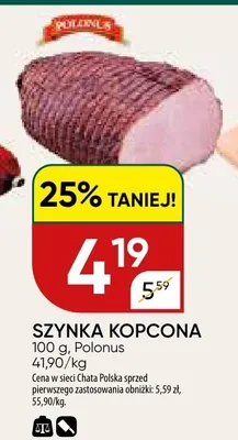 Szynka kopcona promocja w Chata Polska