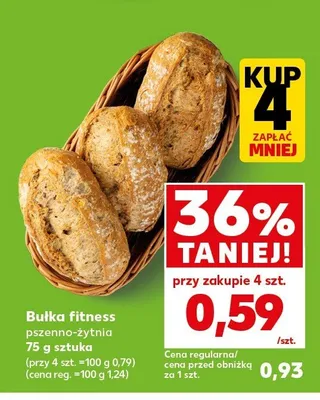 Bułka fitness pszenno-żytnia promocja w Kaufland