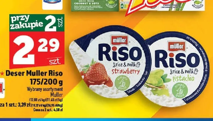Deser Muller Riso pistachio promocja w TOPAZ