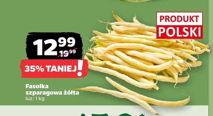 Fasolka szparagowa żółta promocja w Netto