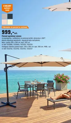 Parasol ogrodowy Lamesa promocja w OBI