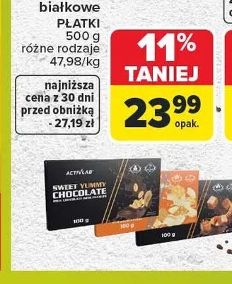 Super śniadanie białkowe płatki Activlab promocja w Carrefour