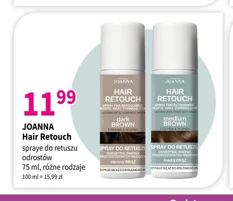Spray do retuszu odrostów Joanna Hair Retouch promocja w Drogerie Polskie